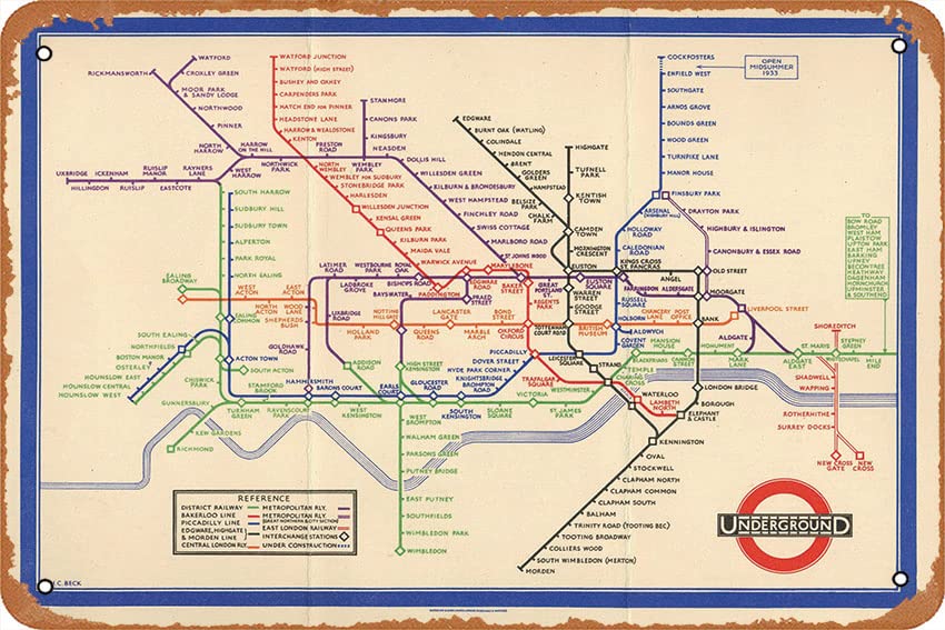 muecddoa Retro London Undergro - огляд і ціна Vintage Collectible Posters