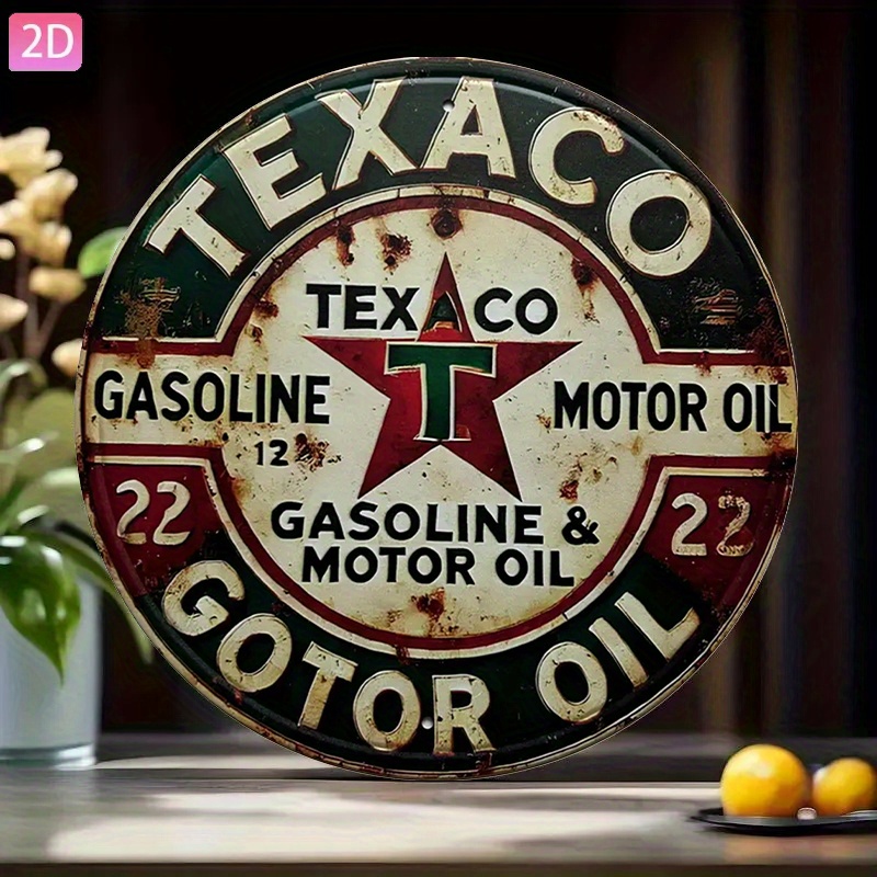 Vintage Texaco Oil Metal Sign— - огляд і ціна Vintage Collectible Plates