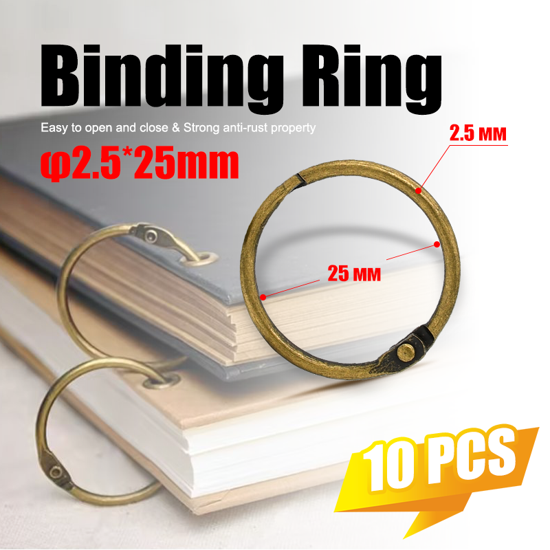 10Pcs Vintage Brass 25mm Binde - огляд і ціна Vintage Collectible Books